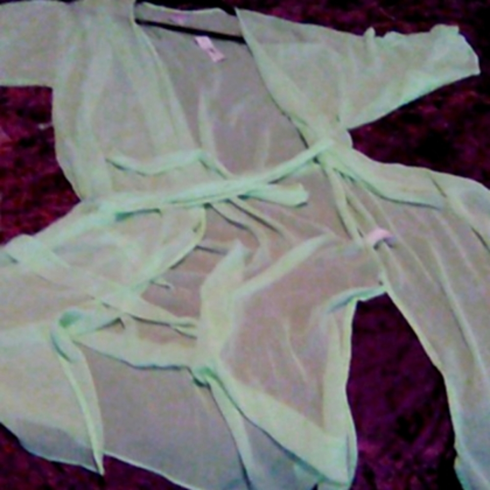 Lime green cover up.